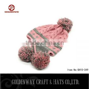 wholesale Children's fall/winter Hat striped wool hat knitted baby Beanie Hat wholesale