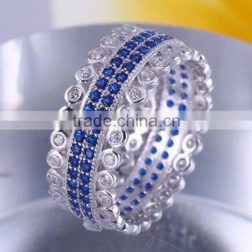CZ Jewellery Cubic Zirconia Engagement Wedding Ring Design for Women Latest Fashion Silver Jewelry photo-5