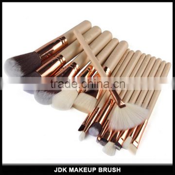 Professional makeup brush set of 15 rose gold beauty synthetic cosmetic brushes with custom logo