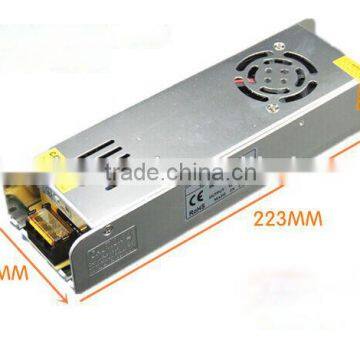 360w nice quality DC 24v 15a strip shape power supply ,small case switching power supply .