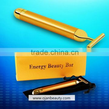 2016 super factory price home use Beauty 24K Gold Bar Mini Facial Device