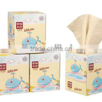 unbleached biodegradable box facial tissue