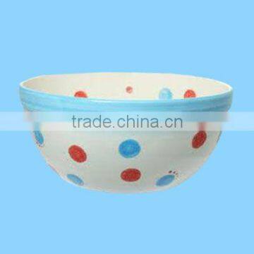 Hot sale red and blue spot cake mixing bowl