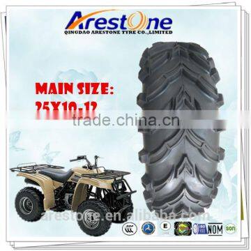 Atvs tires 25x10-12 with high quality from Qingdao