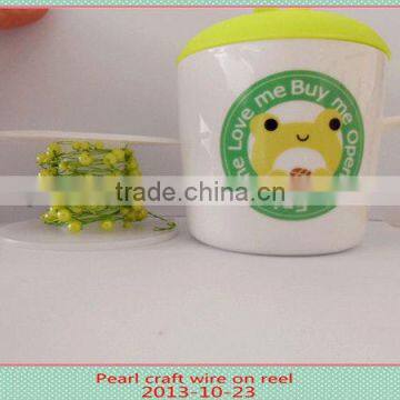 XQ supply Jewelry Pearl wire on reel/Colored beading wire