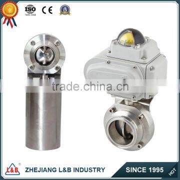 Popular Tri-clamp connection electric/penumatic butterfly valve