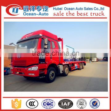 Driving type 8*4 FAW Flat Bed Towing Truck for Sale