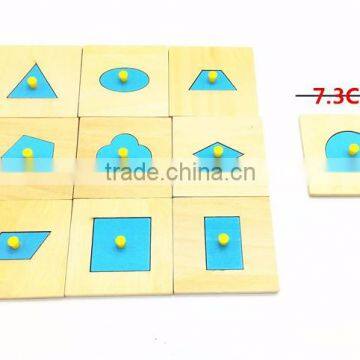 Kids Wooden Toy Montessori Geometry Puzzle photo-2