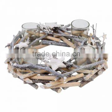 2017 Exqusite modern design wooden candle holder for sale