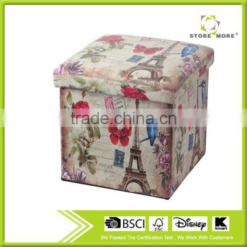 Storage Ottoman, Paris, Flower and Bird design