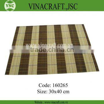 Natural bamboo dining table mat various patterns with cheap dinner mat