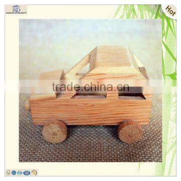 wholesale handmade unfinished kids wooden toy tractor car