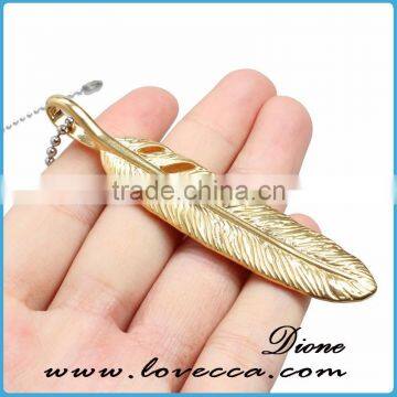 Various Designs Wholesale Titanium Antique Color Men Feather Pendant in Stainless Steel photo-4