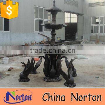 outdoor decorative bronze swan fountain NTBF-L375S