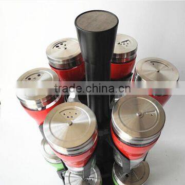 3oz Clear Glass Round Spice Jars Set Chrome Plated Flip Cap photo-3