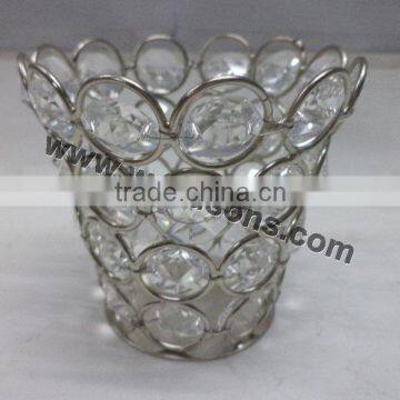 Crystal beaded votive candle holders wholesale