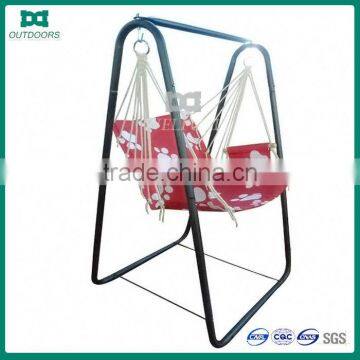 outdoor single seat swing chair with swing chair stand