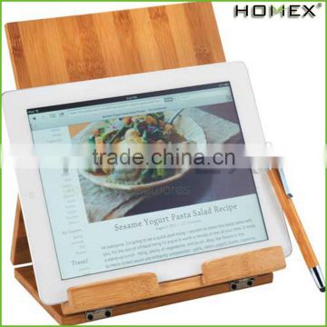 Bamboo book stand/ single book display stand Homex-BSCI