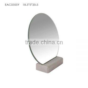 Wedding gifts concrete base round Makeup Cosmetic Desktop Mirror