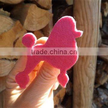 Hot sell large Poodle in Black or Pink Felt made in China