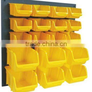 Popular Wall Mount Storage Garage Plastic Bins, Tool Organizer,Spare Parts Bin System (202707)