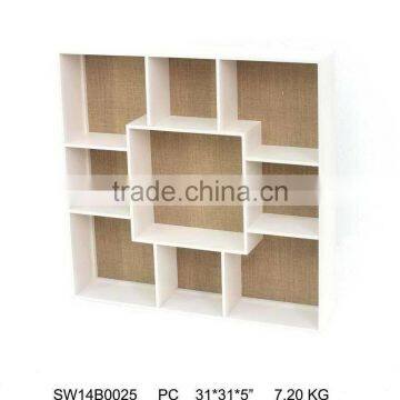 wall wood display cubes