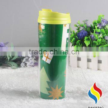 Logo Customized 450ml Double Wall Plastic Travel Mug photo-5