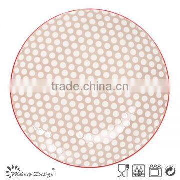 Ceramic stoneware pad printing dinner plate