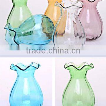 Wholesale colored glass vase decorative glass vase