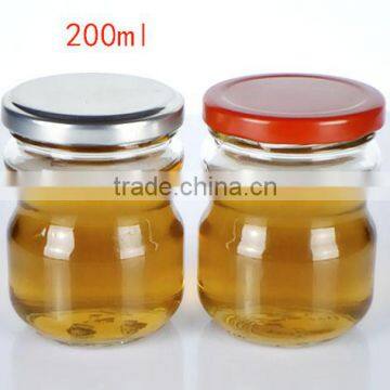 200ml jam jar seal pot airtight canister glass honey bottle