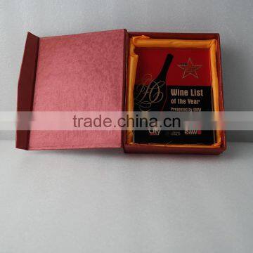 Bevel Full Color Printing Crystal Wine Award and Throphy photo-4