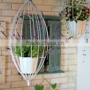 Hanging flower pot plant metal display storage holder