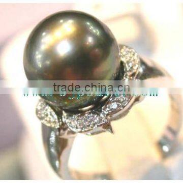Large Tahitian Pearl Ring photo-3