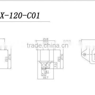 AC Power Plug With Hole Industrial Word Socket BX-120-C01 Male Seat With Ear Plum Seat photo-2