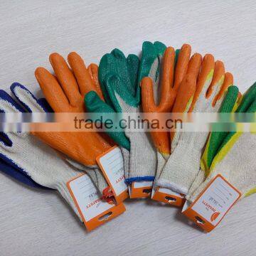 DDSAFETY 10 Gauge Yellow T/C Shell Gloves With Black Latex Coating Safety Gloves photo-3