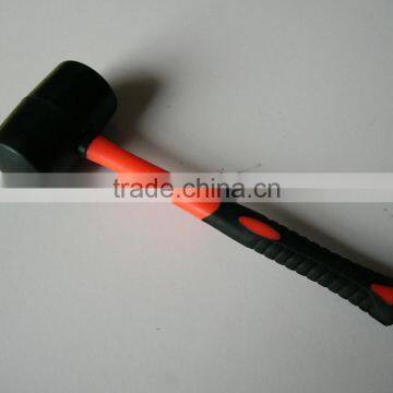 High quality rubber hammer 8oz with fibergalss handle