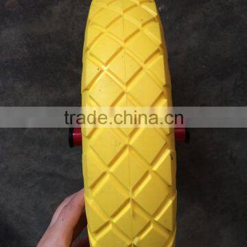 16 Inch 400-8 Solid Wheel Barrow Tyre With Axle PU Foam Rubber Wheel photo-3