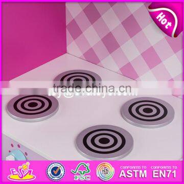 New Style Big Size Lovely Pink Girls Toys Wooden Girls Play Kitchen W10C276 photo-5