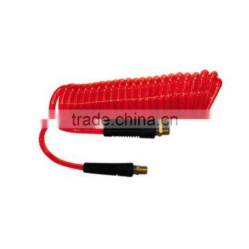 Jinrui Red pe Air Coil Hose With Coupler 12mm*8mm 15m High-pressure Resistance Used for Pneumatic Tools for Air Brake Hose