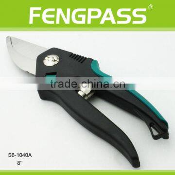 S6-1040A 8 inches PP+ TPR handle with Stainless Steel and strong power classical garden scissors