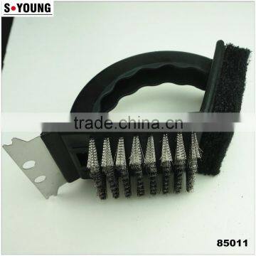 85011 2 Sided Grill Brush BBQ Cleaner Stainless Steel Edge photo-4