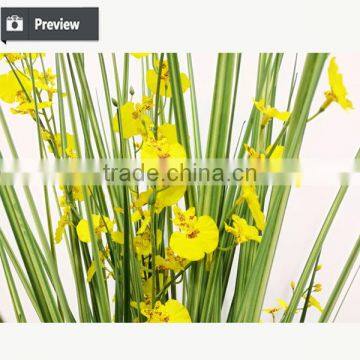 110 / 140 / 170 cm Nature Look Artificial Potted Grass Onion Grass With Oncidium Flower Fake Grass Pots Plant photo-3