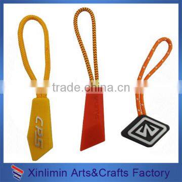 Custom logo pvc cord lock slider zip puller