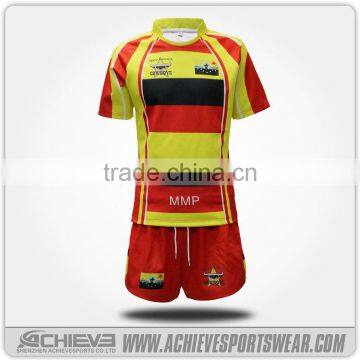 sublimation blank custom dry breathable durable rugby jersey for children