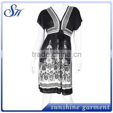 Wholesale latest design hot sexy short sleeve women dress