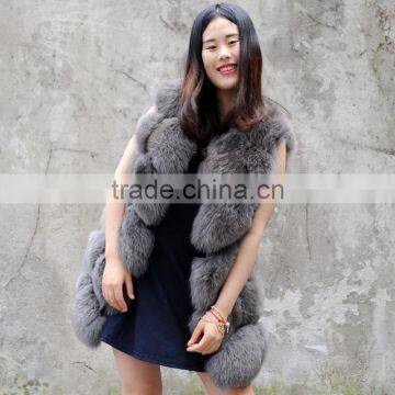 CX-G-B-243H Lady's Fashion Fox Fur Vest/Wholesale And Retail/Fashion Style