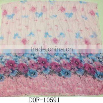 Fashion high quality 100%polyester printing flower new scarf STOCK!