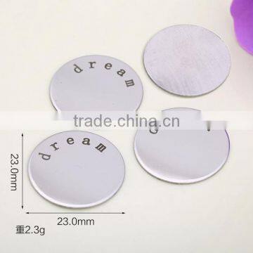 Customized Stainless Steel Metal Blank Tags Bend Curved Laser Logo Rectangle Tags Stainless Steel Bar for Bracelets Connectors