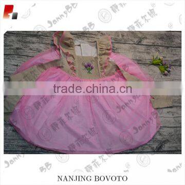 2017 Embroidery Flower Tutu Cotton Pretty Kids Dress photo-4