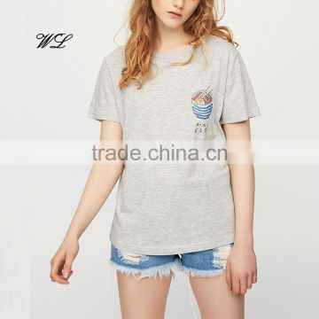 2017 women t-shirt cotton tops women t-shirt logo printing summer t-shirt